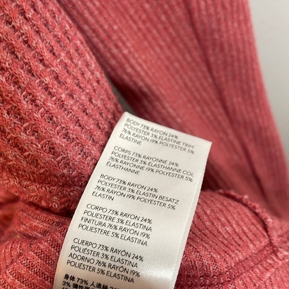 Free People | Leo Oversized Waffle Knit Henley Top Size Small - Picture 7 of 8